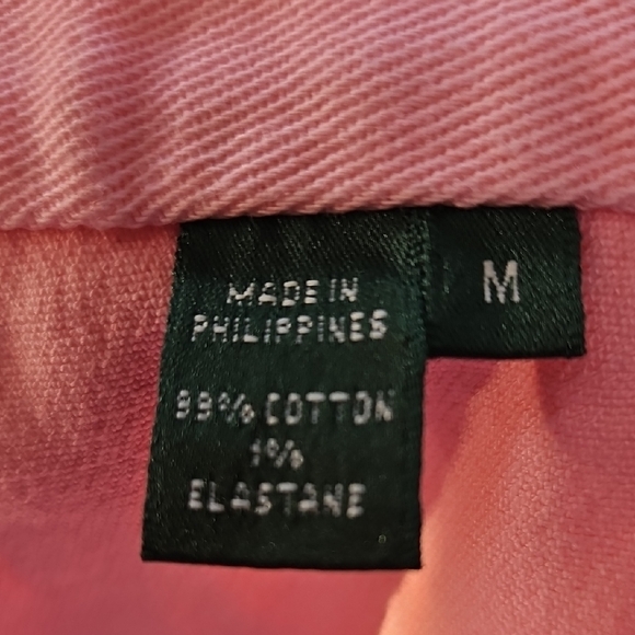 Lauren Jeans Co By Ralph Lauren Pink Denim Jacket with Gold Buttons Size Med - Picture 7 of 8